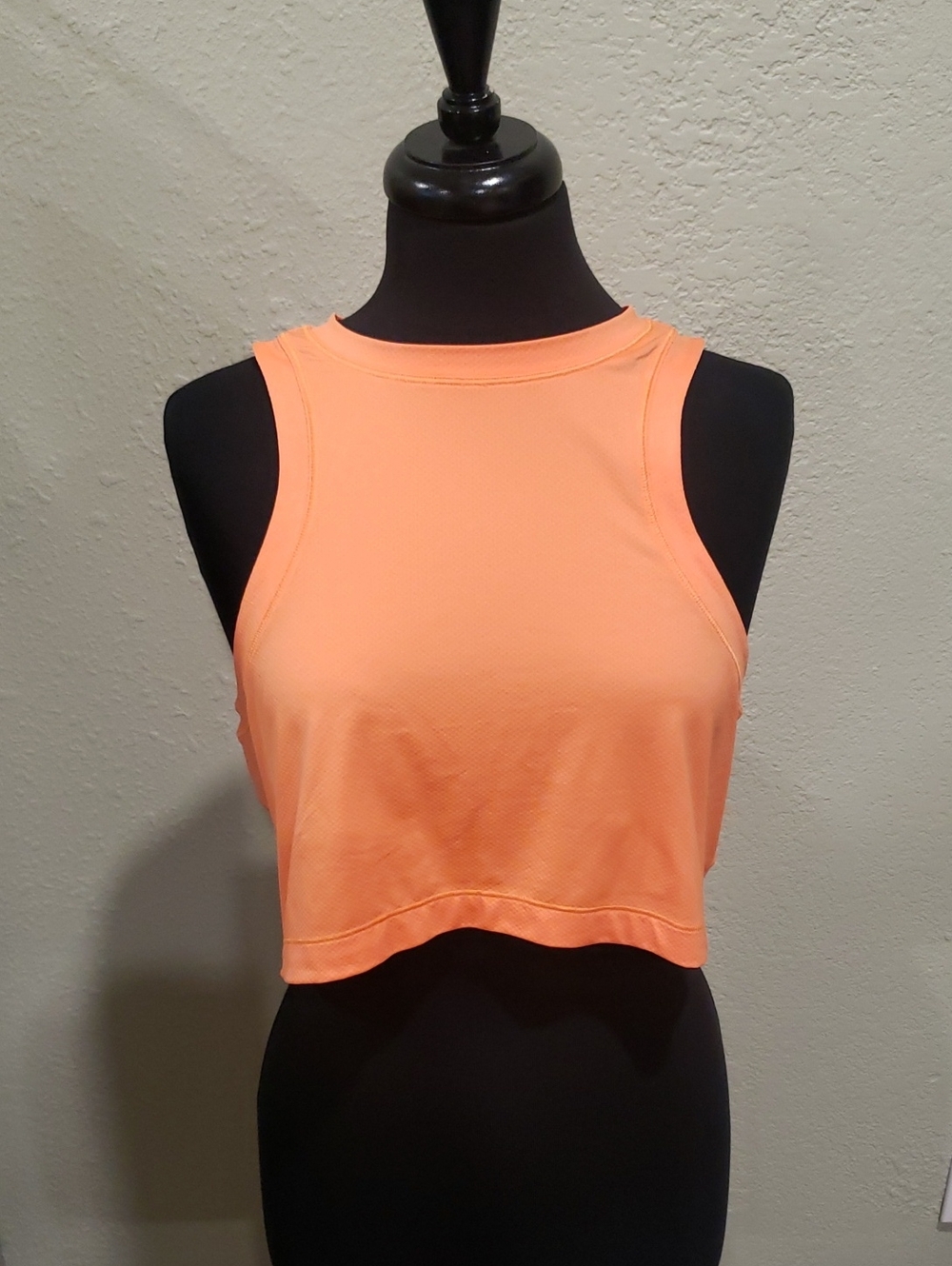 Lululemon Neon Peach Racerback Cropped Tank Top